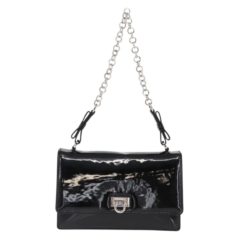 Salvatore Ferragamo Gancini Chain Patent leather